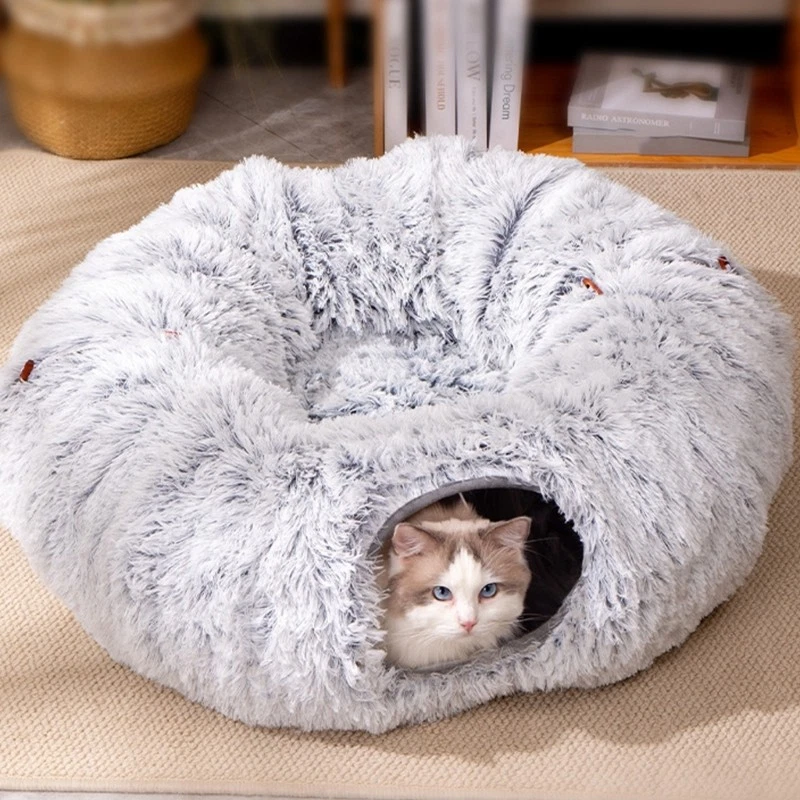 Portable Cats Cave with Tunnel for Travel Home Comfortable Cats Tunnel House