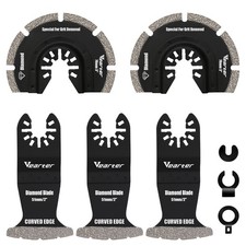 5PC Diamond Saw Blades Oscillating Multi Tool Accessory for Grit Grout Removal