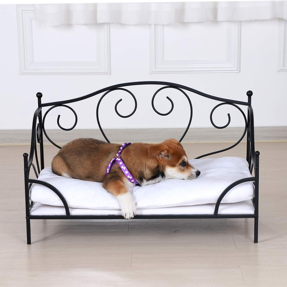 Pet Bed/Pet Sofa with Iron Frame/Bed for Dogs with Detachable Cushion