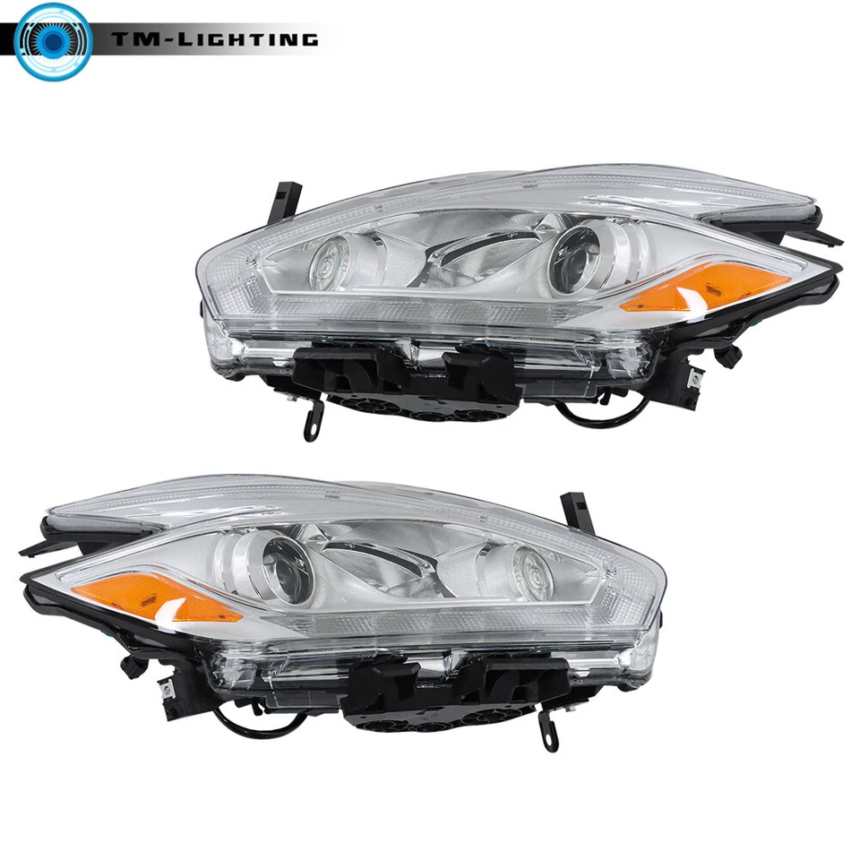 Faro para Nissan Murano 2015-2017-18 izquierda+derecha halógeno LED DRL lámparas cromadas Foto 2 de 4