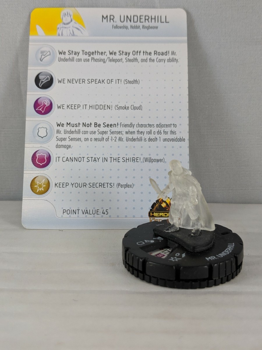 Mr Underhill Lord of the Rings Hero Clix LotR 024 Chase Rare Card