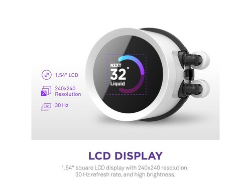 NZXT Kraken RGB 360mm - RL-KR360-W1- AIO RGB CPU Liquid Cooler - LCD Display - 3 - Afbeelding 3 van 8