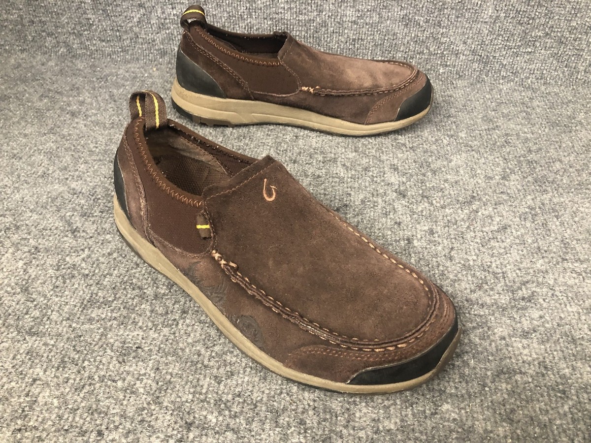 Olukai Kama Hele Tan Suede Men\'s Comfort Slip-On Loafers Size 9.5 Amazon.com | OLUKAI Ka main image 4