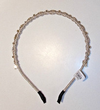 Women Girl Silver Crystal Rhinestone Party Hair Headband / Tiara - thin, elegant