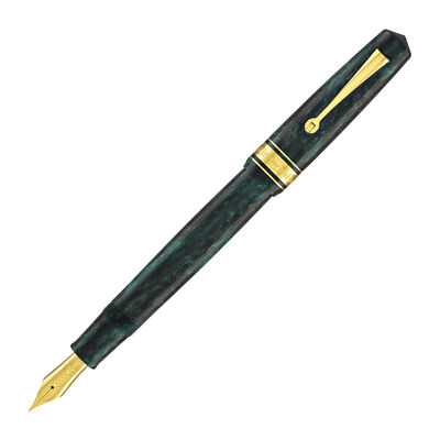 Omas Bologna Fountain Pen in Smeraldo Elegante with Gold Trim - Fine Point - NEW