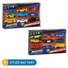 Adventure Force Diecast Vehicle 9 Pack Cars and Trucks (Styles May Vary)