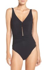 128 NWT GOTTEX Cocktail Party One Piece Black Sz 10