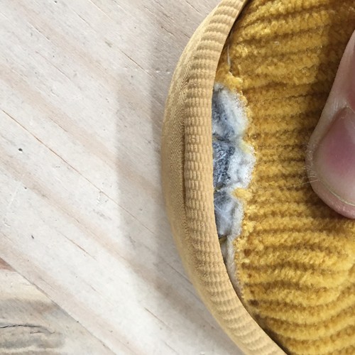 Jie Baishu Slippers Womens 44-45 Mules Yellow Fabric Round Toe Casual Comfort - Foto 6 di 17