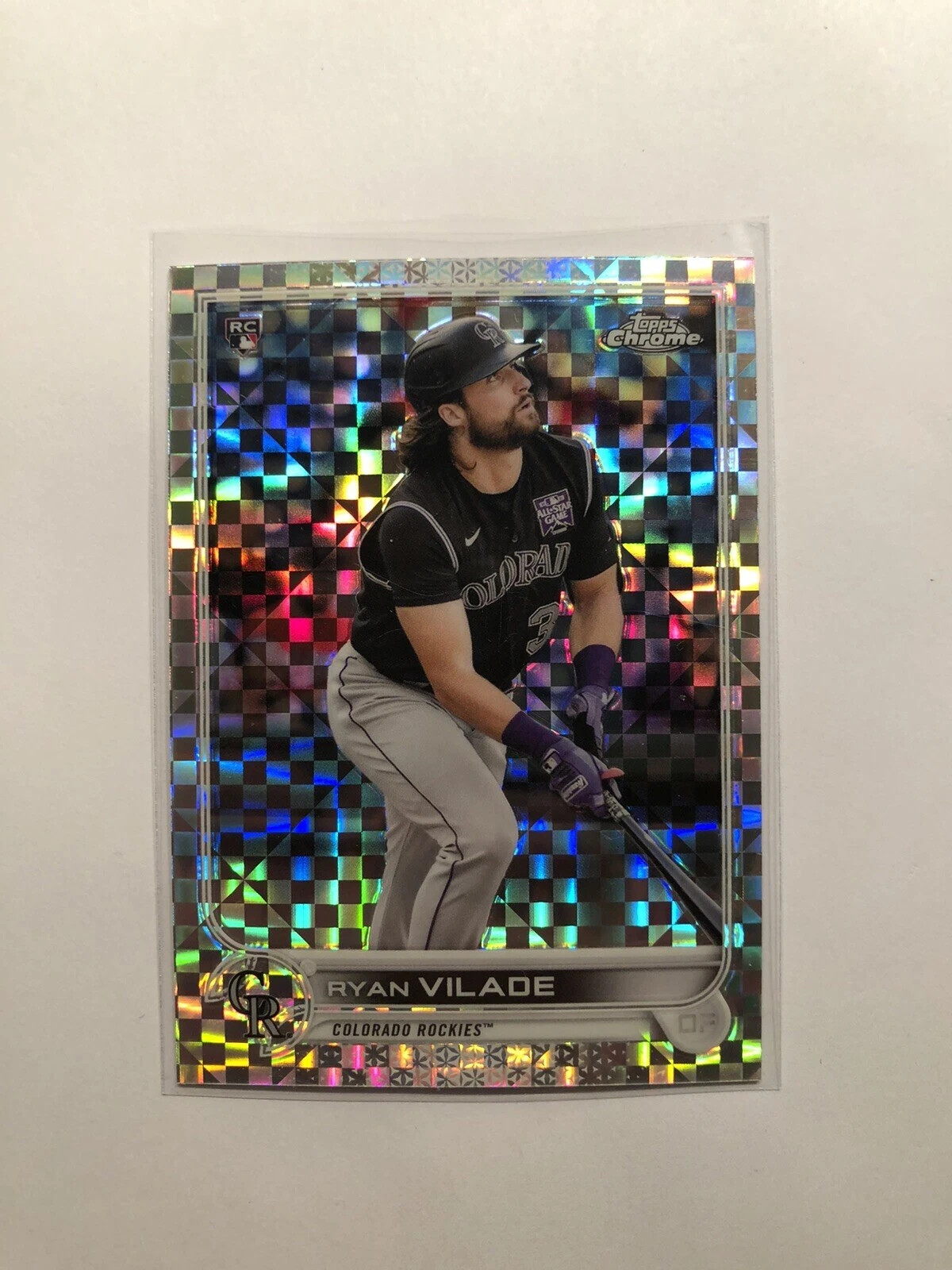2022 Topps Chrome Ryan Vilade XFractor Rookie RC Parallel #85 Colorado Rockies