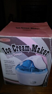 Back to Basics IC10893 1-1/2-Quart Ice-Cream Maker Brand New