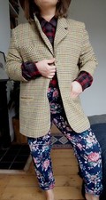 Vintage Laura Ashley Pure Wool Jacket Blazer Coat Size 18 L Xl M Oversized Look