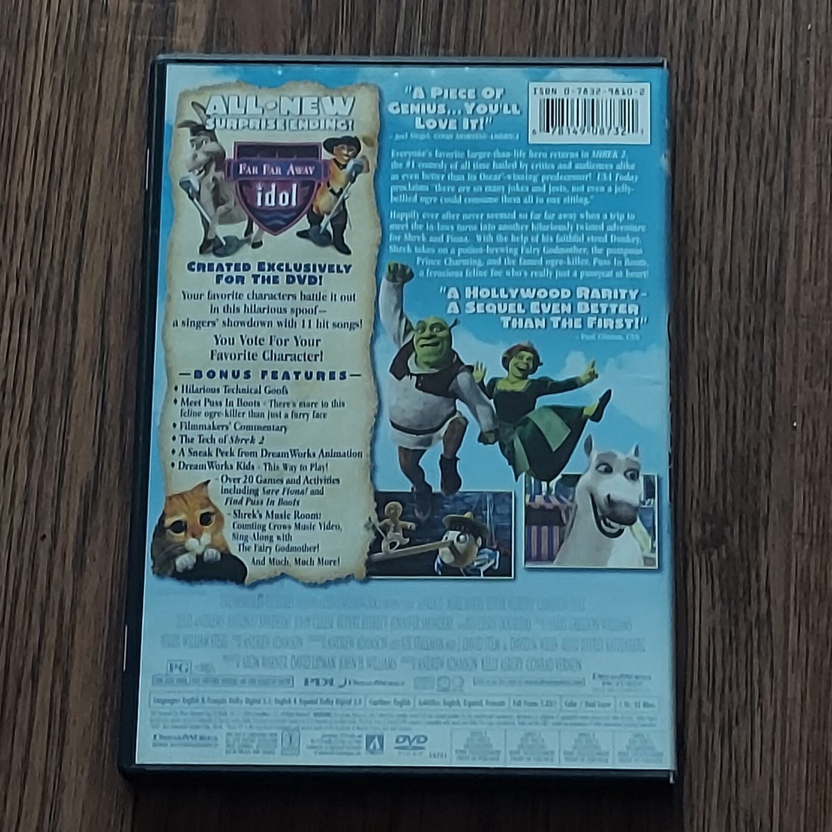 Shrek 2 (DVD 2004, Full Screen) Animated Mike Myers Eddie