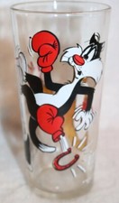 Hippity Hopper Sylvester &Jr. 1976 Boxing Pepsi Glass Collector Series-EXCELLENT