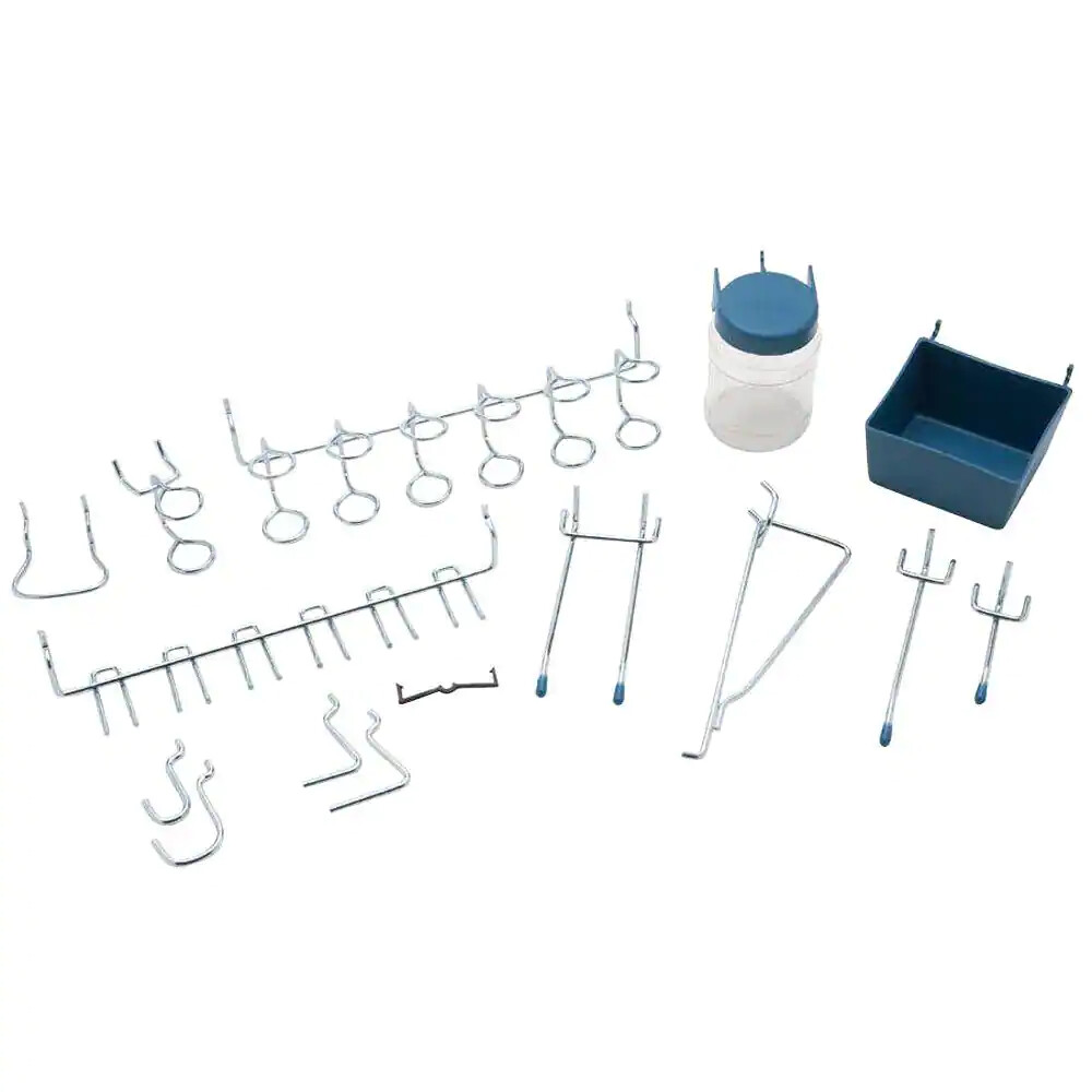 43PC Everbilt Pegboard Peg Hooks Garage Storage Organizer Assorted