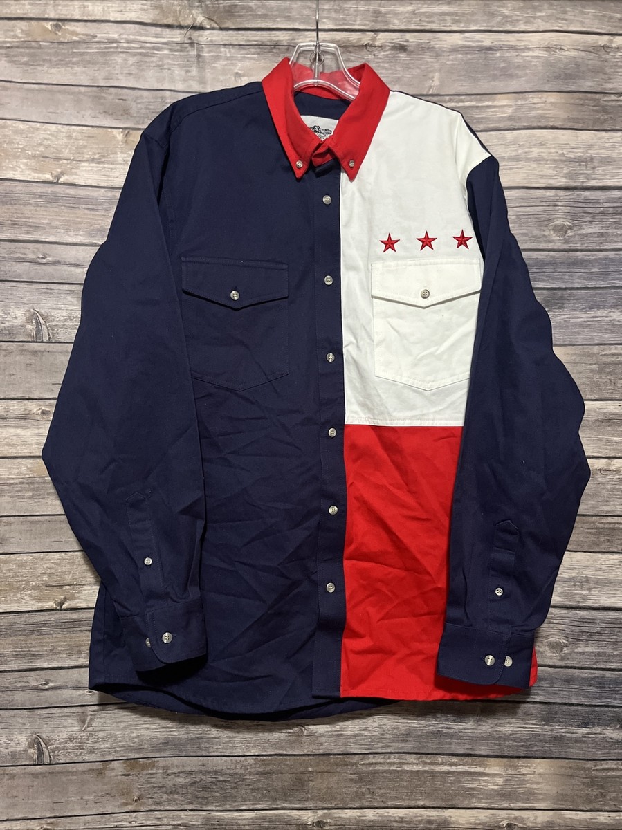 Vintage The San Angelo Collection Texas Mens L Button Up Western