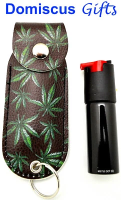 NEW! SNAKE EYE Tactical Pepper Spray Self Defense Mace Keyring CANNABIS Case