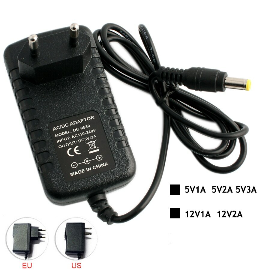 Multi-voltage Wall Plug Adapter AC To DC Power Supply Adapter - 5V 9V 12V 24V 1A 2A 3A 0.5A For LED Strips &amp; More 24 V 5 A Power Supply