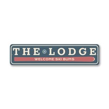 The Lodge Ski Metal Sign