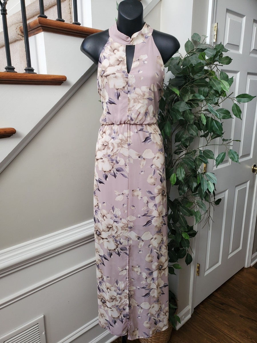 Sienna Sky Women Beige Floral Polyester Halter Neck Sleeveless Long Maxi Dress M | eBay Sienna Sky Women Beige Floral Polyester Halter Neck Sleeveless Long Maxi Dress M | eBay