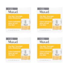 Murad City Skin Overnight Detox Moisturizer (Deluxe Mini) 0.25 oz. - 4 PACK BNIB