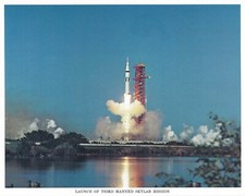 ORIGINAL NASA SKYLAB 4 LAUNCH LITHOGRAPH