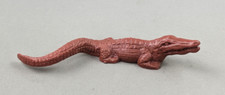 Marx Red-Brown Plastic Crocodile Jungle Circus Animal Vintage 1950s Figure