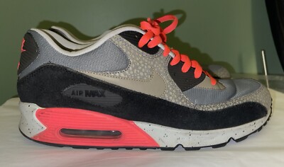 Nike Air Max 90 Premium Bamboo Pink Safari Infrared Gray 700155-006 Men s Sz 11
