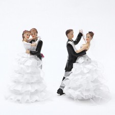 Fashion Beautiful Wedding Cake Toppers Figurine Bride Groom Marriage Gift Topper