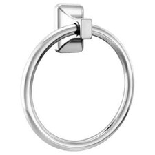 Contemporary Towel Ring in Chrome