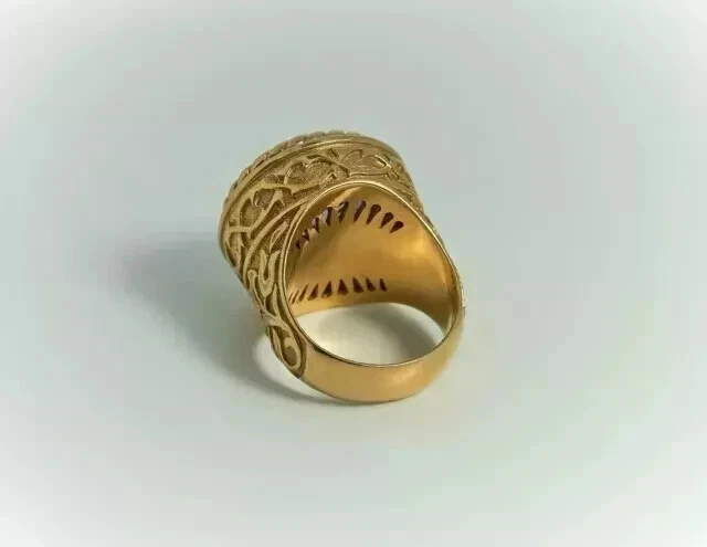 2CT Round Cut Lab Created Amethyst Women's Weddings Ring 14K Yellow Gold Plated - Image 4 of 4