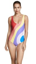 NWT 260 Sz S Small Mara Hoffman Mia Juniper One Piece Swimsuit Rainbow