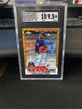 2023 TOPPS CHROME BRAYAN BELLO Auto GOLD WAVE REFRACTOR #7/50 SGC 10/9.5 Red Sox