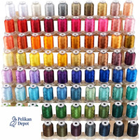 Stickgarn Set 80 Farben 500M Polyester Maschinenstickgarn Jan