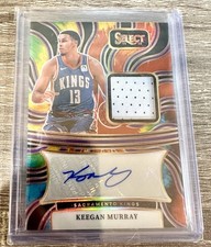 2024-25 Panini Select Keegan Murray #AM-KEE Patch Auto Memorabilia Tie-Dye /25