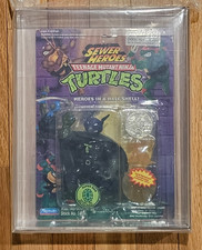 TMNT Sewer Heroes Super Don w/ Card 1995 Yellow AFA 85 HIGHEST GRADED! POP 1