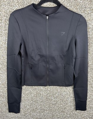 Gymshark Flow Zip Up Jacket Large Body Fit Black Outdoor Gym Fitted