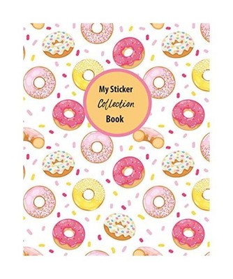 My Sticker Collection Book: Blank Sticker Book Sticker Album Cute Donuts Theme 8
