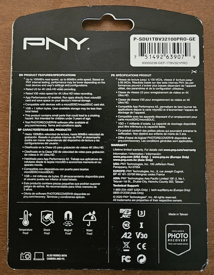 PNY Pro Elite V30 Micro SDXC 1TB Flash Card - Image 2 of 2