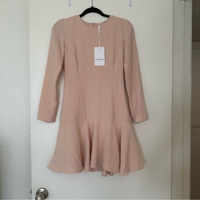 NWT Amanda Uprichard Hudson Dress Dusty Rose Long Sleeve Size S