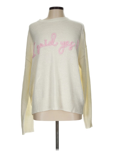 Le Lis Women Ivory Pullover Sweater L