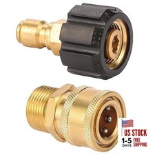 Pressure Washer Quick Connect Fittings, Quick Connect M22 14mm to 3/8" 1 Set