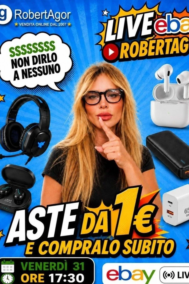 🔴 LIVE ROBERTAGOR TECH aste da 1€, Compralo Subito e Mystery Box 🔥🛒