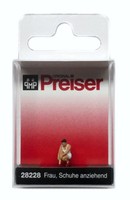 Preiser 28228 Frau, Schuhe Anziehend Spur H0 1:87