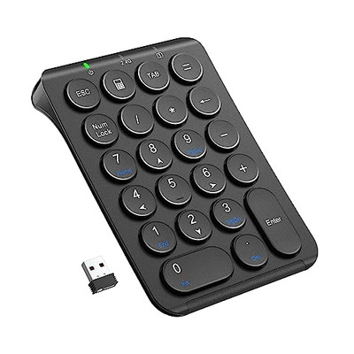 iClever Numeric Keypad Wireless 2.4G Number Keyboard with Pantograph Type-C