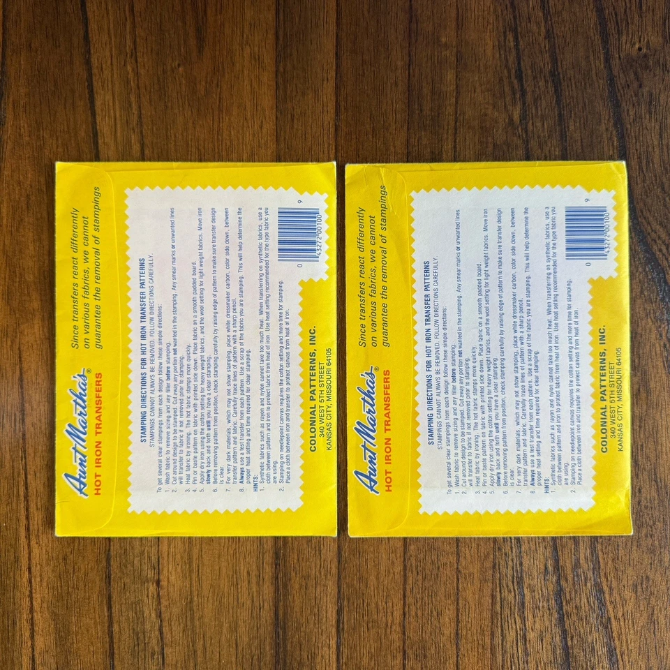 Aunt Martha's Transfers 3619 New Cross Stitch Rose and 3608 Waterlilies Lot of 2 - Image 2 of 2