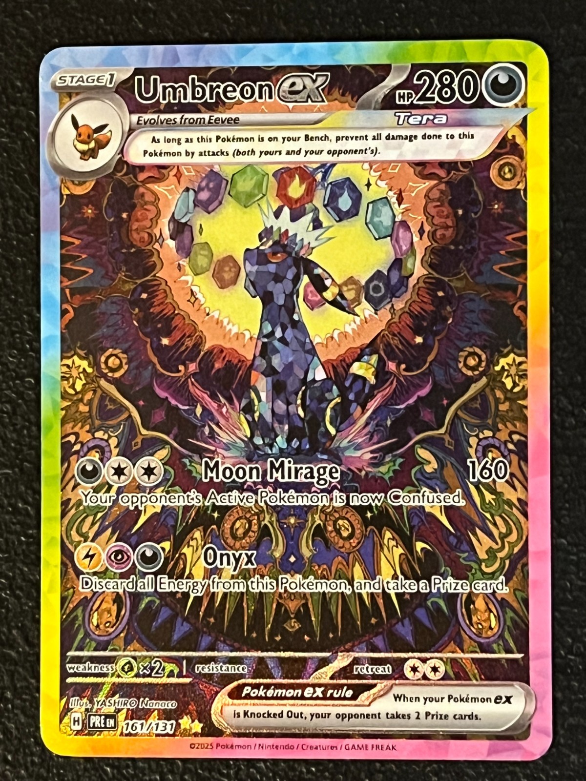 Pokemon card Umbreon ex 161/131 Prismatic Evolutions