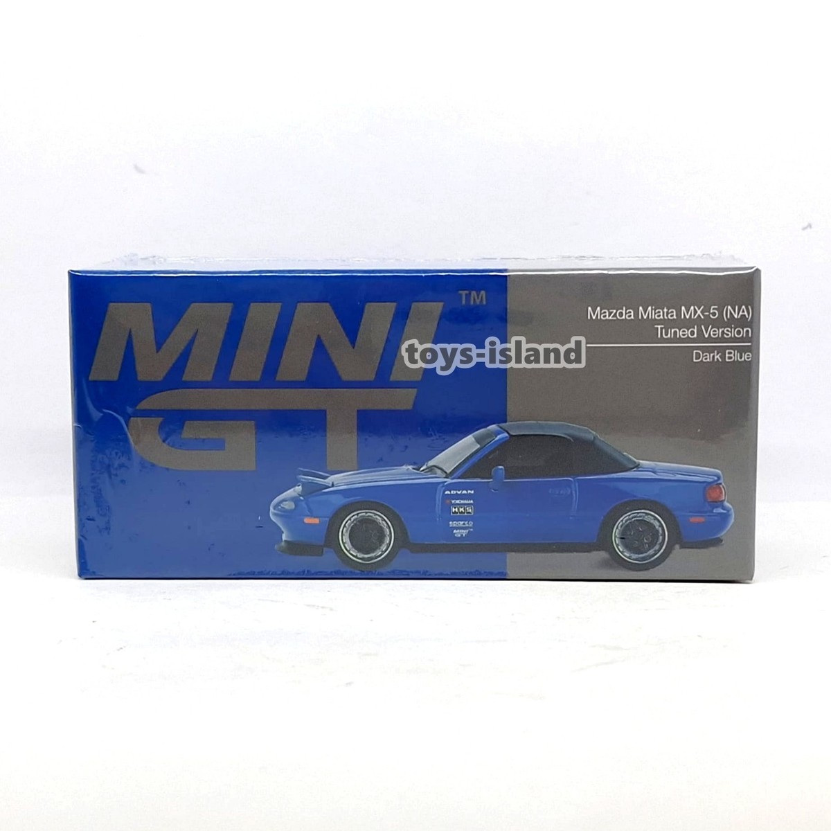 MINI GT 1069 Mazda Miata MX-5 (NA) Tuned Version Dark Blue 1/64