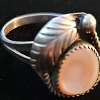 .925 Sterling Silver: Vintage; Natural Pink Mussel; Size 6.25 Navajo Ring — photo 3