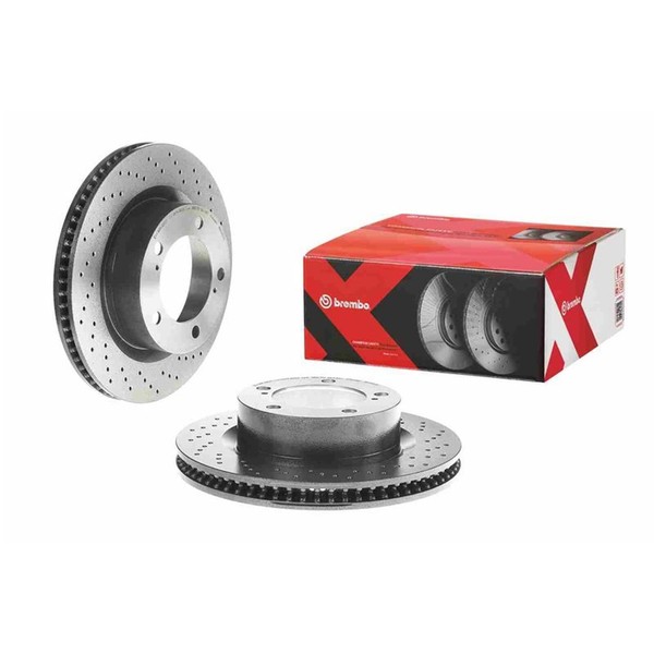 2X Brembo Bremsscheiben 340Mm Gelocht/Innenbel. Vorne Passend FÜR Toyota Land-image