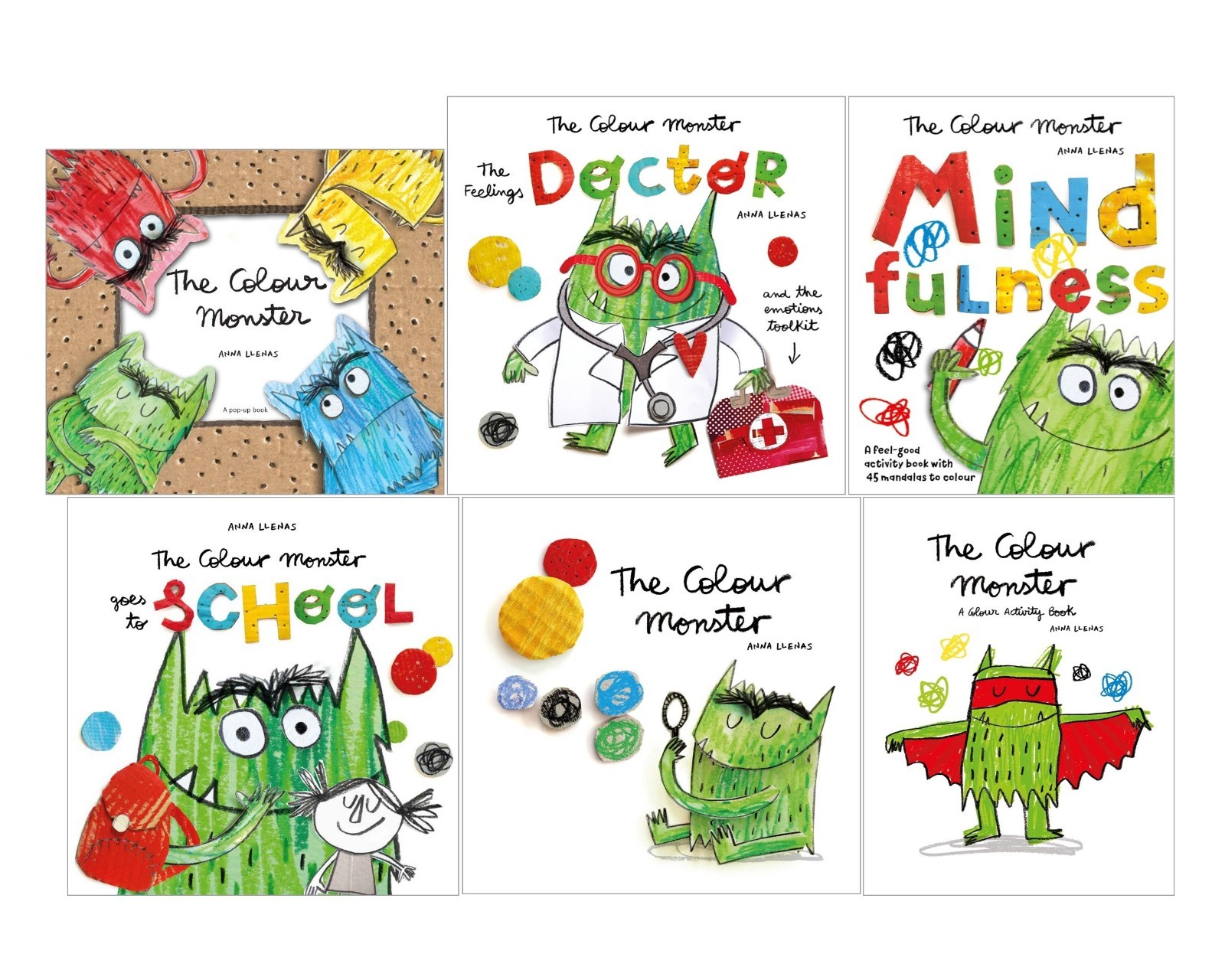Anna Llenas The Colour Monster Collection 6 Books Set (The Colour Monster, Mindf